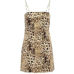 Anine Bing Leopard Print Mini Dress